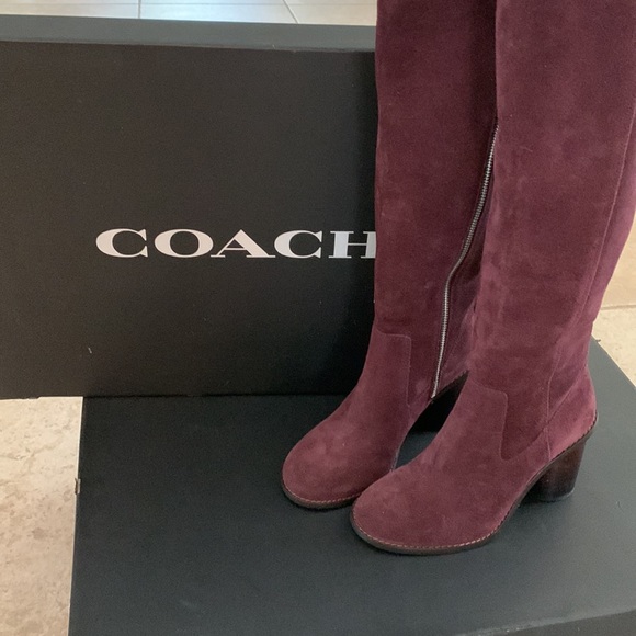 Coach Shoes - COACH Suede Zip boots